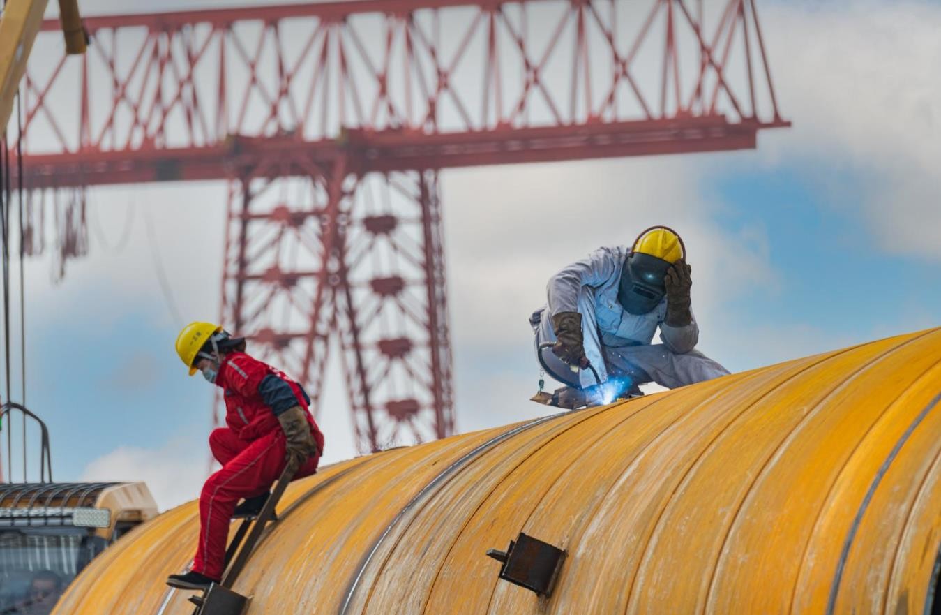 京雄高速跨永定河大橋建設者
