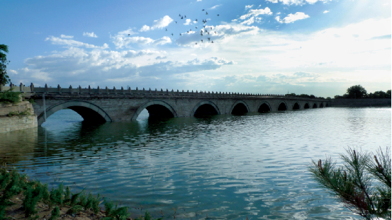 永定河秋季全線通水第一天 永定河秋季全線通水第一天